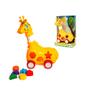 Imagem de Brinquedo Didático Girafa Puxa Estica Com Peças De Encaixar Kendy