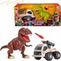 Imagem de Brinquedo Dinossauro grande Rex Attack Com Carrinho Lança Missil