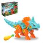 Imagem de Brinquedo Dinossauro Monta e Desmonta Dino Robô Velociraptor Ferramenta Chave Didático Infantil