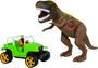 Imagem de Brinquedo dinossauro tiranossauro rex grande com som e carro jipe