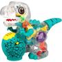 Imagem de Brinquedo Dinossauro Transparente Engrenagens Coloridas