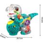 Imagem de Brinquedo Dinossauro Transparente Engrenagens Coloridas