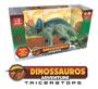 Imagem de Brinquedo Dinossauro Triceraptor Adventure Em Vinil 22CM - Hefer rinquedos