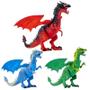 Imagem de Brinquedo Dragão Articulado Mundo Medieval Asas Flexíveis - Dragão De Brinquedo Mundo Medieval Infantil 16cm - PANAMI