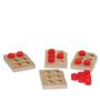 Imagem de Brinquedo educativo alfabeto vazado braille + caixa c tampa