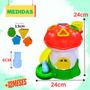 Imagem de Brinquedo Educativo Cogumelo Casinha Peças Encaixe  Torre Joaninha