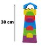 Imagem de Brinquedo Educativo Colorido Torre Maluca Sacola 10 Peças Empilháveis Calesita