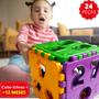 Imagem de Brinquedo Educativo Cubo Didático Blocos de Encaixe Menino e Menina