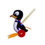 Imagem de Brinquedo Educativo de Empurrar Pinguim Rola em MDF