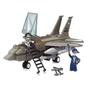 Imagem de Brinquedo Educativo de Montar Avião Jato do Exército 142 peças