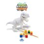 Imagem de Brinquedo Educativo Dinossauro Rex Branco para Colorir Presente 3 anos Menino e Menina