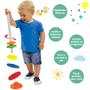 Imagem de Brinquedo Educativo Giro Mágico Didático Pedagógico Infantil Bebê Colorido 8pçs Interativo