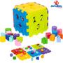 Imagem de Brinquedo Educativo para Bebê Encaixar Montar Cubo Didático