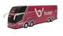 Imagem de Brinquedo Em Miniatura Ônibus Buser Pink 2 Andares 1/43