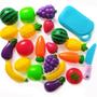 Imagem de Brinquedo Frutas Legumes Crec Cortar 23 Pcs Comidinhas Velkr