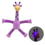 Imagem de Brinquedo girafa Pop it Tubos com ventosa e luz