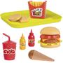 Imagem de Brinquedo Hamburguer Lanche Fast Food Happy Food Bandeja 0526 - Samba Toys