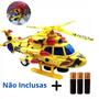 Imagem de Brinquedo Helicóptero Bombeiro Policial com LED, Som e Música