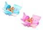 Imagem de Brinquedo Infantil Avião Musica Gira 360 Bate E Volta Azul E Rosa