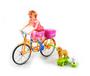 Imagem de Brinquedo Infantil Boneca De Bicicleta 2 Cachorros De Skate (Laranja)