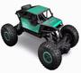 Imagem de Brinquedo Infantil Carrinho de Controle Remoto Recarregável 4x4 Com Suspensão  Off-Road Big Foot Verde Metálico