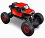 Imagem de Brinquedo Infantil Carrinho de Controle Remoto Recarregável 4x4 Com Suspensão  Off-Road Big Foot Vermelho Metálico