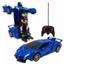 Imagem de Brinquedo Infantil Carrinho de Controle Remoto Transformers Robô (Azul)