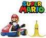 Imagem de Brinquedo Infantil Carrinho Mario Super Mario Kart Spin Out Com Banana Original Candide
