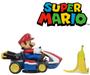 Imagem de Brinquedo Infantil Carrinho Mario Super Mario Kart Spin Out Com Banana Original Candide