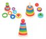 Imagem de Brinquedo Infantil Com Anéis Formas Geometricas Polibrinq Torre Multi Encaixe