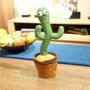 Imagem de Brinquedo Infantil Criança TikTok Cacto Dançante Luminoso Pelúcia 120 Músicas Canta Fala Repete USB