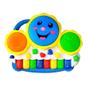 Imagem de Brinquedo Infantil Educativo Teclado Tambor Com Musica E Luz Pianinho Bebê Colorido
