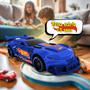 Imagem de Brinquedo Infantil Hot Wheels Carros Track Ripper Azul com Luz e Som 42cm Tamanho Multikids - BR2264