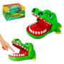 Imagem de Brinquedo Infantil Jogo de Mesa Croc Croc Crocodilo Jacaré Dente Dentista Morde Dedo Polibrinq Original