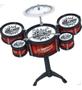 Imagem de Brinquedo Infantil Mini Bateria Infantil Batera Com 5 Tambores Estimulo Musical