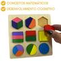 Imagem de Brinquedo Infantil Montessori Encaixe Aprender Formas Fração