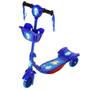 Imagem de Brinquedo Infantil Patinete Scooter 3 Rodas Com Cesta Luz E Som Azul Art Brink