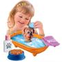 Imagem de Brinquedo Infantil Pet Shop Banho Cachorro Vinil Acessórios  Lua de Cristal