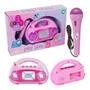 Imagem de Brinquedo Infantil Radio com Microfone Amplificador Popstar Luz e Som