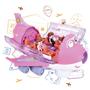 Imagem de Brinquedo Interativo Infantil Feminino Avião Rosa Educativo Musical Com Som Envio Garantido Resistente Para Meninas