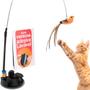 Imagem de Brinquedo Interativo Inteligente Gato Varinha Pássaro Com Ventosa Fixa Chao Parede  Com Sino Diversão Gatinho