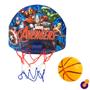 Imagem de Brinquedo Kit Basquete com Cesta, Bola e Tabela dos Avengers Etitoys