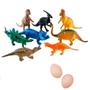 Imagem de Brinquedo Kit Com 8 Dinossauros E Ovinhos Em Miniaturas