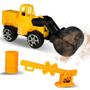 Imagem de Brinquedo Kit Construção Infantil Com Guindaste Tratores De Brinquedo