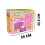 Imagem de Brinquedo Kit Cozinha - Casa Boneca C/ Geladeira Pia Armário Infantil - Panelinha Comidinhas Diversão P/ Criança