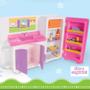 Imagem de Brinquedo Kit Cozinha - Casa Boneca C/ Geladeira Pia Armário Infantil - Panelinha Comidinhas Diversão P/ Criança