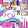 Imagem de Brinquedo Kit Dentista Infantil Didático Médico - Rosa