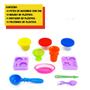 Imagem de Brinquedo Kit Massinha Infantil Ki. Massa Lanches Doces Divertidos com Formas e Moldes Original Sunny