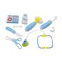 Imagem de Brinquedo Kit Médico Azul 9 Peças Interativo com Luz Infantil Faz de Conta Profissão - Fenix XMK-844 A