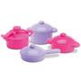 Imagem de Brinquedo Kit Panelas Infantil Acessórios Para Cozinha Meninas Rosa Silmar Brinquedos